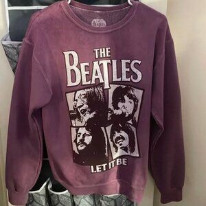 The Beatles Womens Magenta Crewneck - Size L